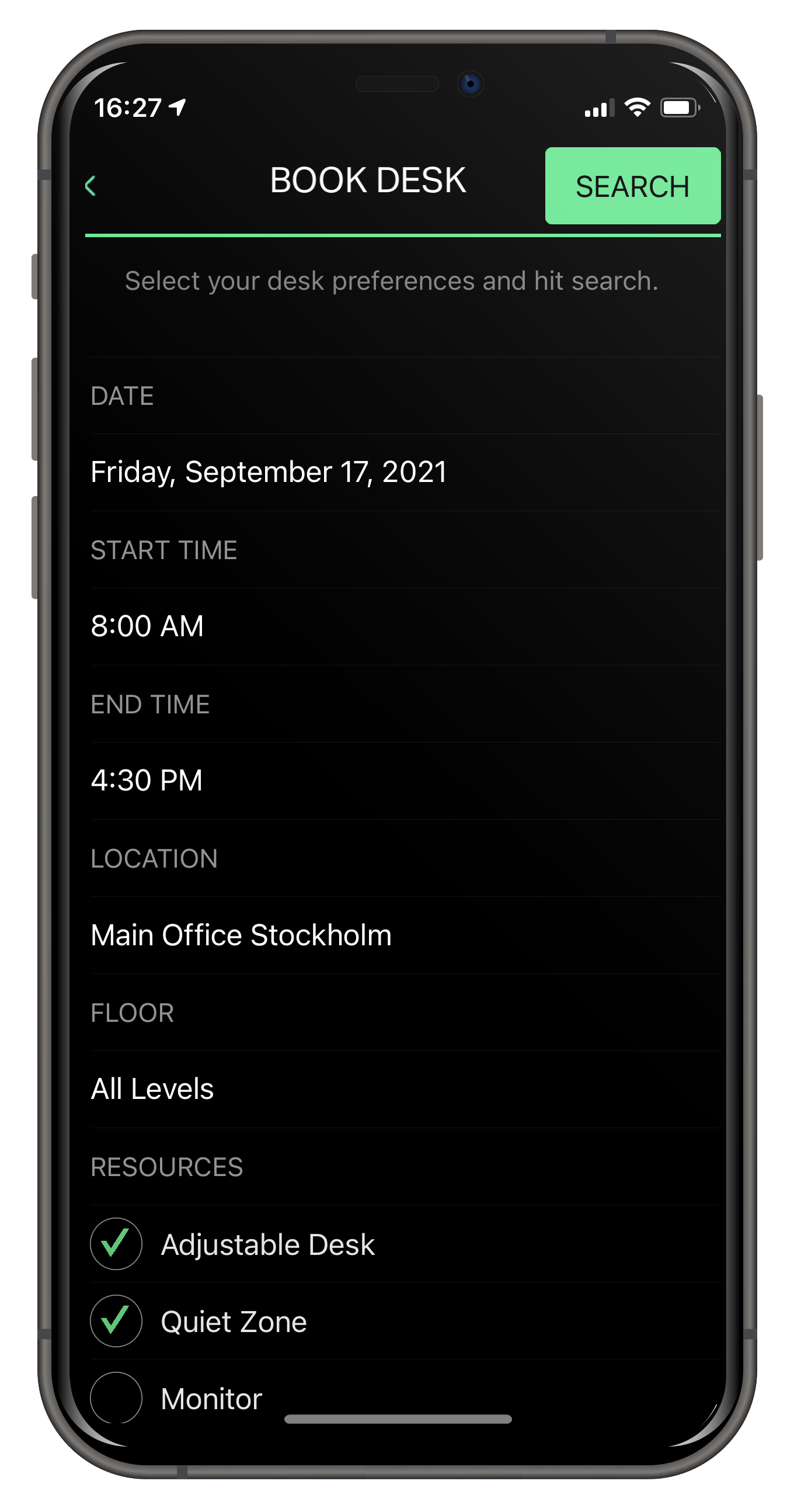 Naso mobile app book desk 1