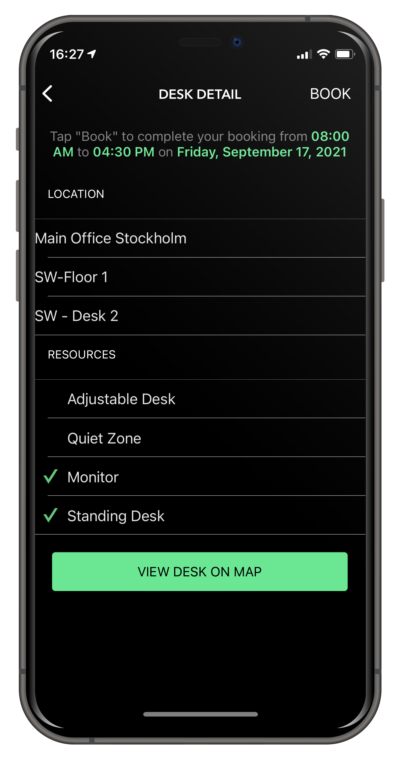 Naso mobile app book desk 3