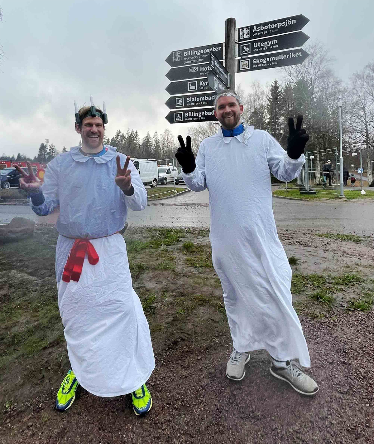 malgang Målgång för Niklas och Simon
