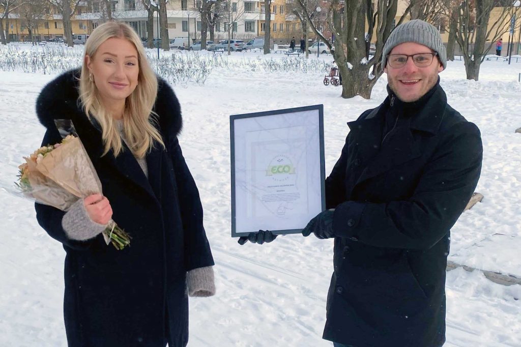 Newsec_miljopris_Averborg-Noren_FB-1024×682 (1) Fanny Avergborg och Fredrik Norén