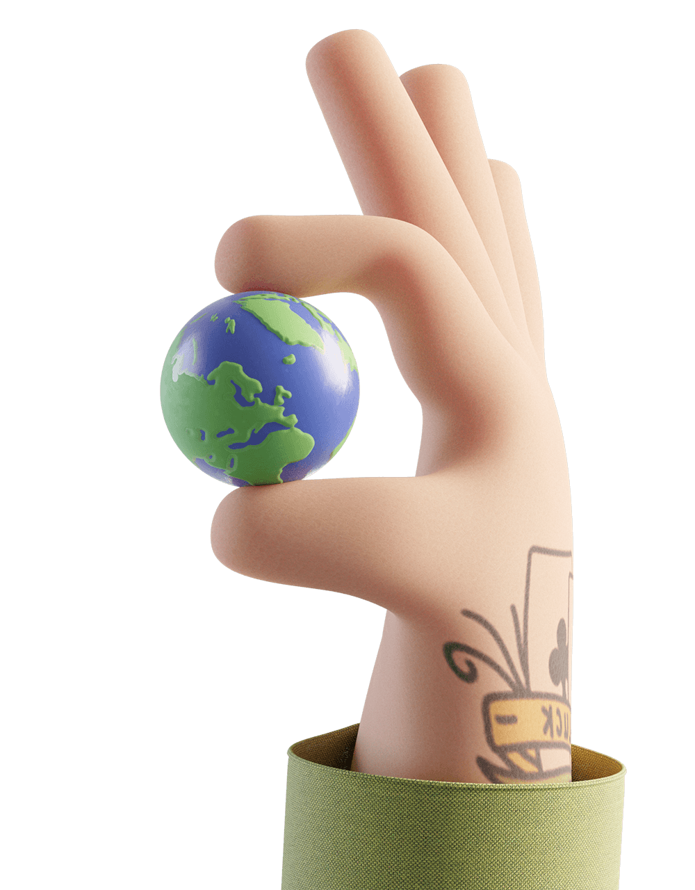 connectOnce_hand Illustration earth